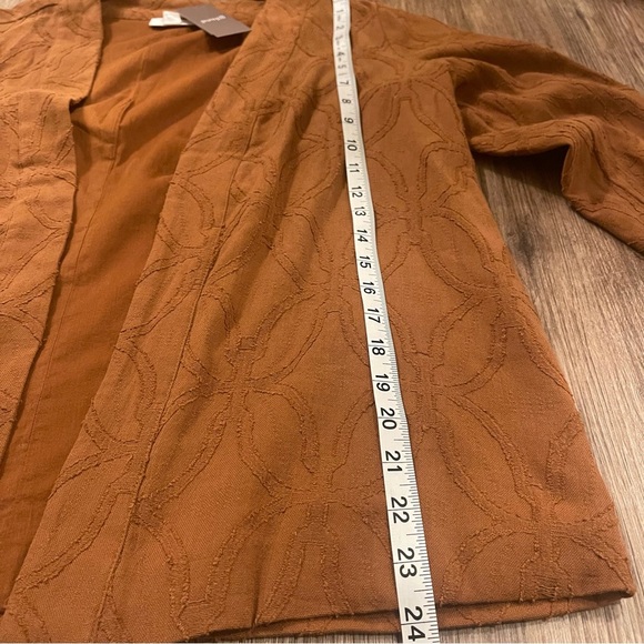 Pure Jill Women’s Small Jacket Textured Jacquard Boho Lagenlook Burnt Orange - Picture 9 of 9